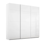Rauch Forms 3 Door Sliding White Glass Wardrobe - Free Assembly - Pendle Village Furniture